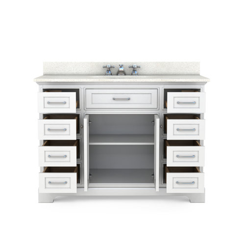 Latitude Run® Ventura 48" Solid Wood Bathroom Vanity with Durable